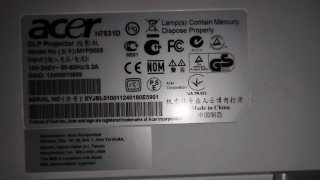 Proyector Acer Full HD 16:9 Panorámico
