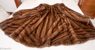 Cappotto in pelo naturale marrone taglia unica