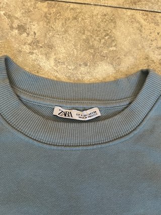 Sudadera Zara Hombre Talla S Azul Grisáceo
