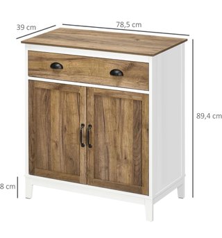Mueble aparador auxiliar madera y acero como nuevo