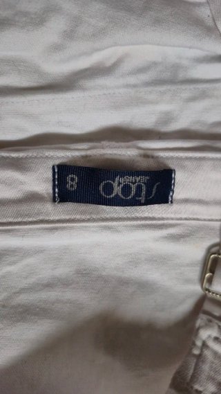 Peto corto vaquero blanco Stop Jeans