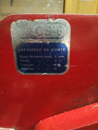 Cizalla manual para chapa