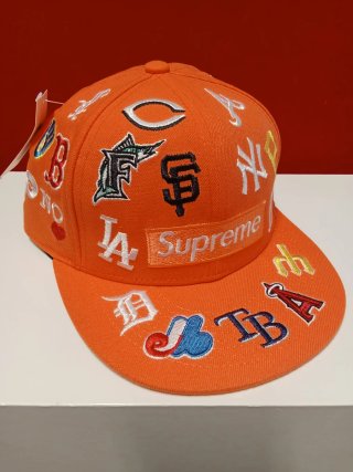 Gorra Supreme New Era Naranja Talla 7.3/8