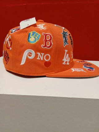 Gorra Supreme New Era Naranja Talla 7.3/8