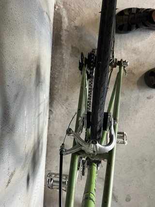 Bicicleta carretera Orbea verde antigua