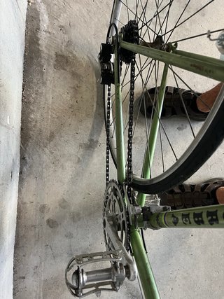 Bicicleta carretera Orbea verde antigua