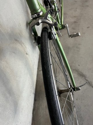 Bicicleta carretera Orbea verde antigua