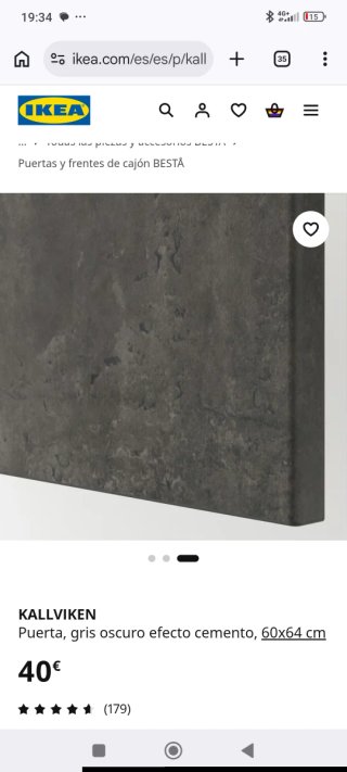 Puertas KALLVIKEN IKEA Gris lava compatible BESTA