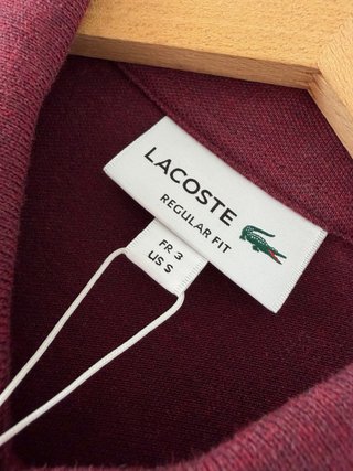 Polo Lacoste paris color burdeos jaspeado original