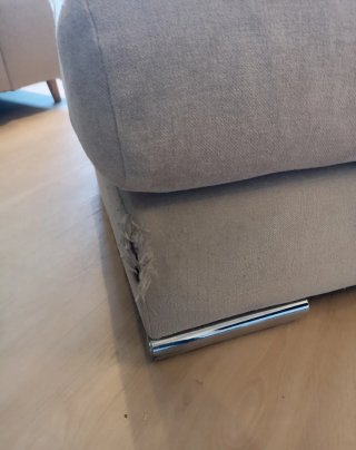 Sofá Chaise longue beige de tela