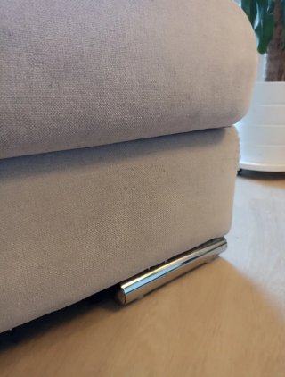 Sofá Chaise longue beige de tela