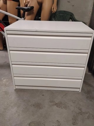 Cajonera de madera blanca