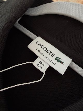 Polo Lacoste classic fit Negro Talla M original