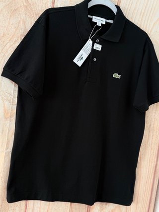 Polo Lacoste classic fit Negro Talla M original