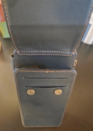 Borsa porta cellulare Caseme ecopelle nera