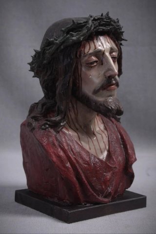 Busto Cristo con corona de espinas