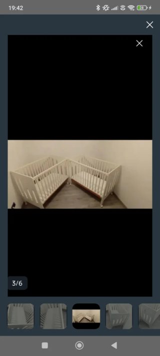 Cuna blanca para bebé