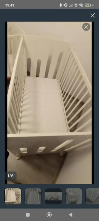 Cuna blanca para bebé