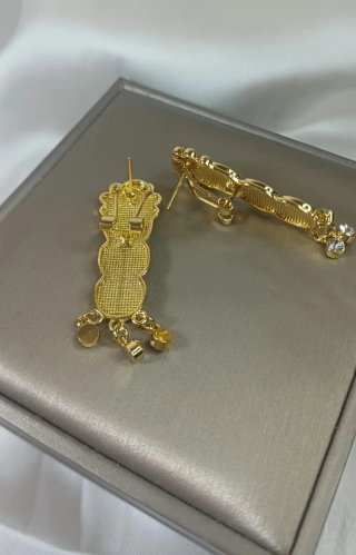 Pendientes Renacentistas Semáforo Chapado Oro