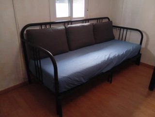 Sofá Cama Hierro Forjado Negro