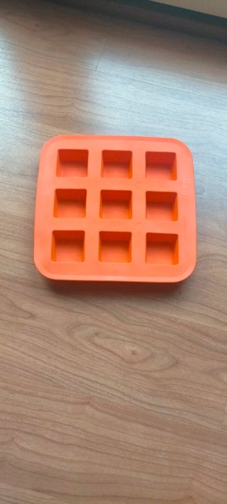 Molde Silicona Ikea 9 Cubitos Naranja
