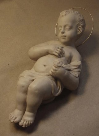 Niño Jesús dormido con halo