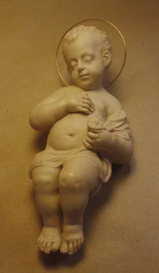 Niño Jesús dormido con halo