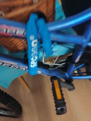 Bicicleta azul con cesta