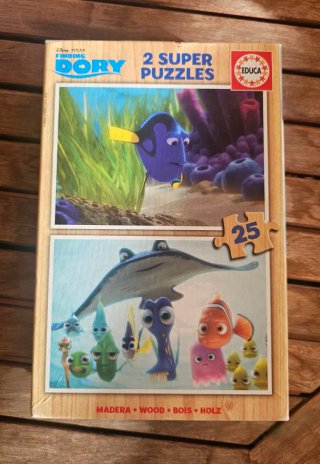 Puzzle Madera Buscando a Dory 2x25 Piezas