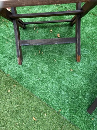 Conjunto mesa y 2 sillas de teka