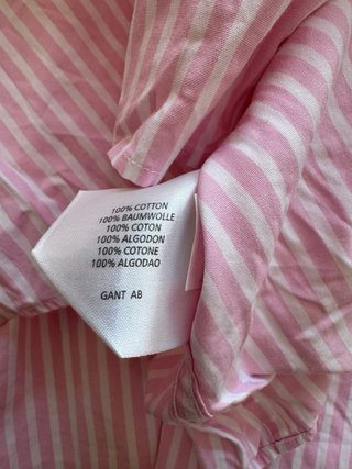Camisa GANT Algodón Rayas Rosas Manga Corta