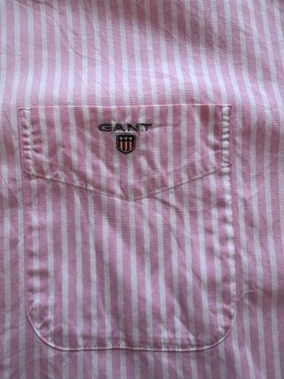 Camisa GANT Algodón Rayas Rosas Manga Corta