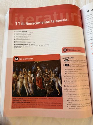 Lengua castellana y literatura 1, Le Bachillerato