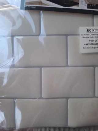 10 Azulejos Adhesivos Pared Blanco roto