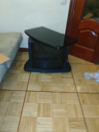 Mesa TV cristal negro