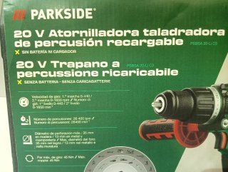 Taladro Percutor Recargable PARKSIDE PSBSA 20-Li C