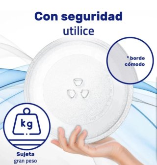 Plato de cristal para microondas