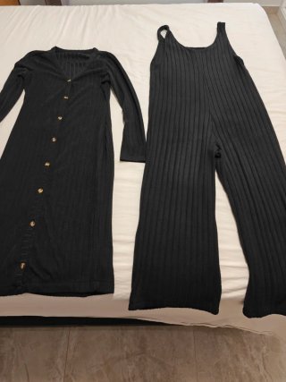 Vestido premamá y mono negro Talla S