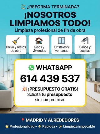 LIMPIEZA DE FIN DE OBRAS