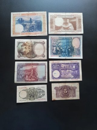 LOTE BILLETES DE ESPAÑA CIRCULADOS