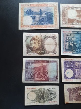 LOTE BILLETES DE ESPAÑA CIRCULADOS