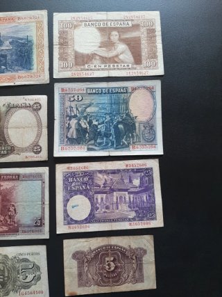 LOTE BILLETES DE ESPAÑA CIRCULADOS