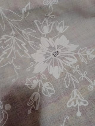 Delantal Fallera Bordado Blanco