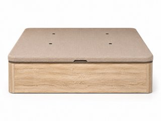 Canapé abatible madera y tela beige