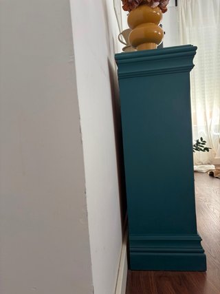 Mueble restaurado madera y cristal