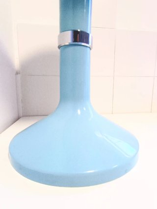 Taburete auxiliar azul vintage plástico