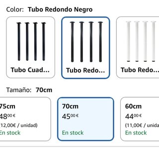 4 Patas Metálicas para Escritorio