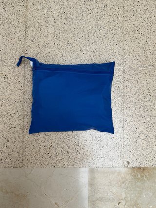 Traje chubasquero adulto Cannon azul y rosa