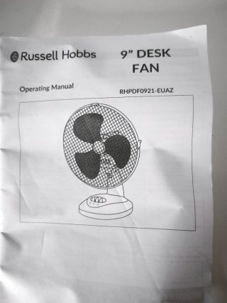 Ventilador Russell Hobbs 9 Escritorio Blanco