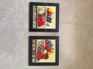 Pareja de cuadros con azulejo